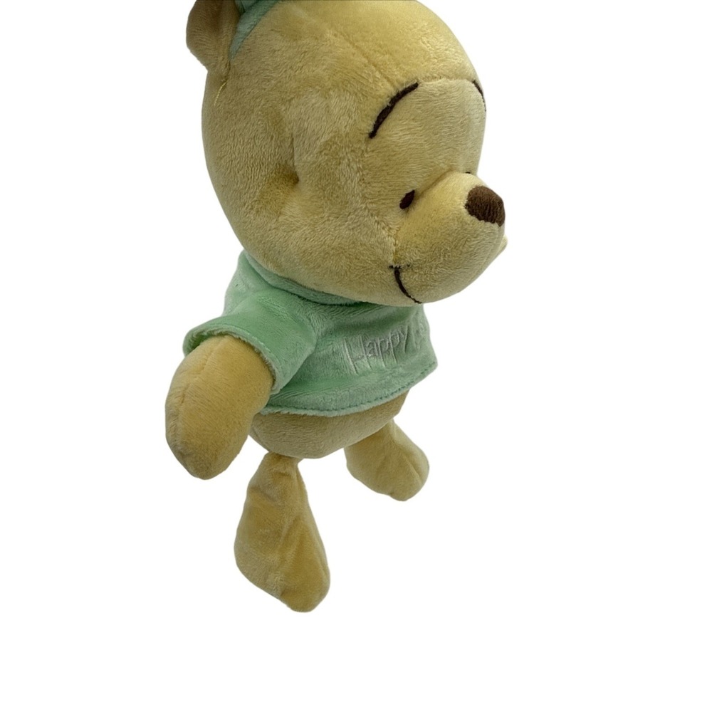 Winnie Pooh Easter Plush Bear Bunny Rabbit Happy Green Disney Baby - Picture 8 of 9